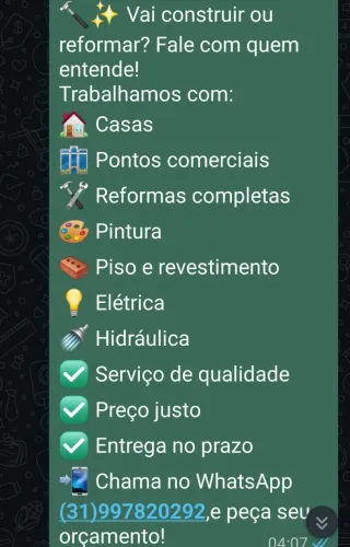 Construção e reforma em geral,,