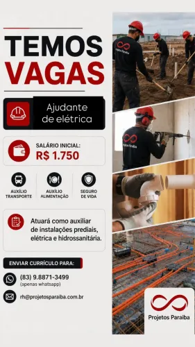 TEMOS VAGAS ELÉTRICA