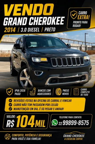 Jeep Grand Cherokee Limited 3.0 TB Dies. AUT 2014