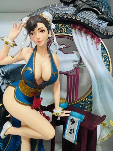 Estátua de Luxo da Chun-Li - Street Fighter - 44 cm