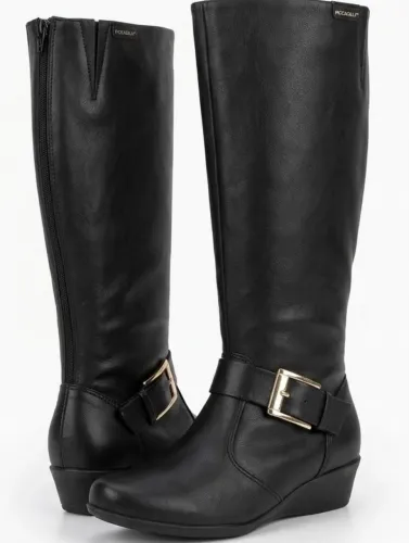 Bota cano longo Piccadilly preta 