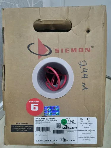 Cabo de rede Siemom Cat 6 UTP, novo