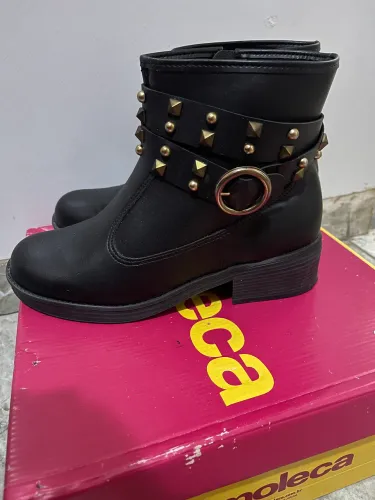 Bota Coturno Feminina Preta Tam. 37 Usada apenas 1 vez