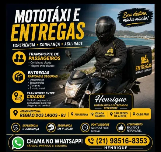 Mototáxi Henrique 24 hs
