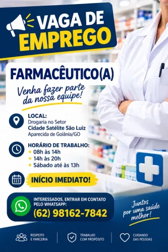 Vaga para farmacêuticos
