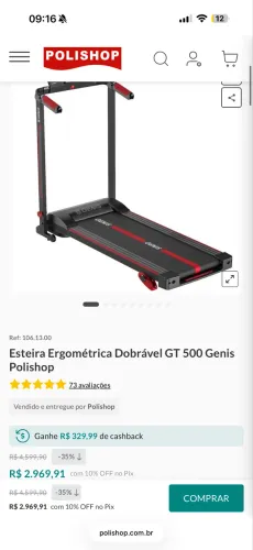 Esteira da Polishop desmontável