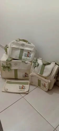 Kit bolsas maternidade safari nome Noah