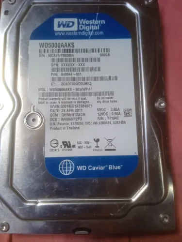 HD western digital 500 GB