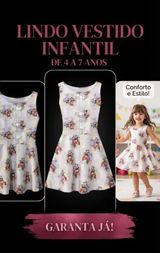 Lindos vestidos infantis (estampas variadas) 