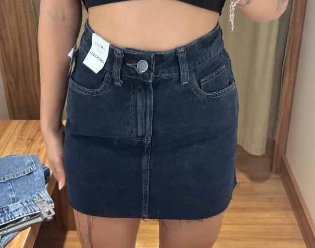 Mini saia jeans RENNER