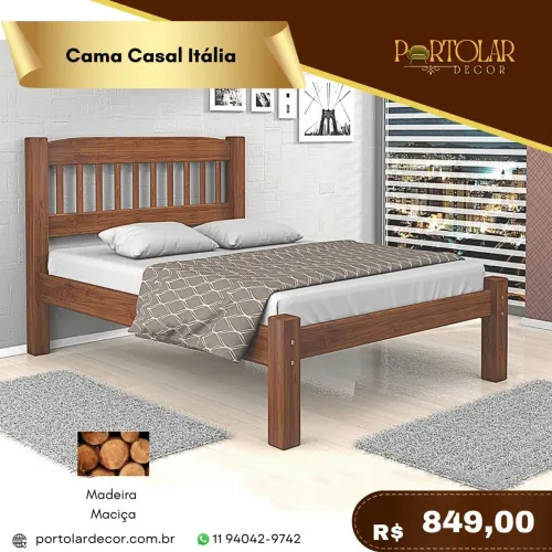 Cama casal Itália , à pronta entrega