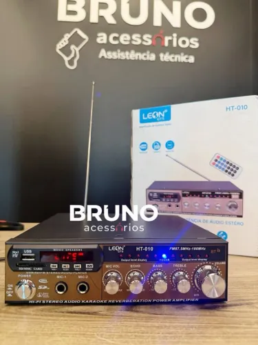Amplificador de Som Bluetooth Karaokê estéreo 