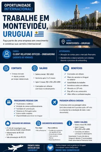 Vaga de emprego para vendedor com experiência
