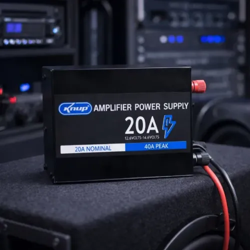 Fonte Amplificador Som Automotivo Knup 20a 40a Pico Tc37 Preto Fonte Para Amplificador Aut