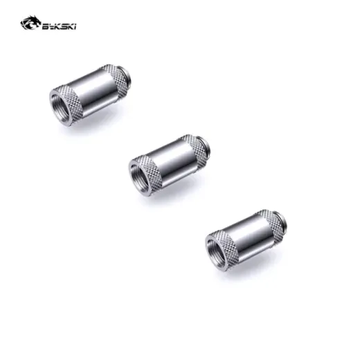 Kit 3x Fitting Extensor Cromado 30mm 3cm G1/4 Bykski Water Cooler Walter Cooler