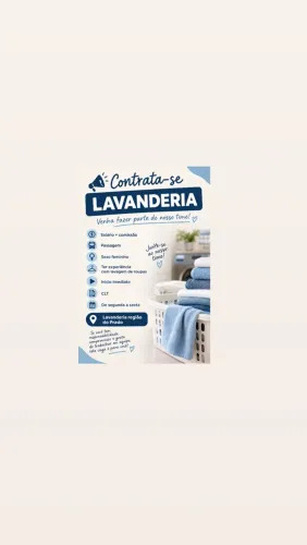 Vaga para Lavadeira em lavanderia 