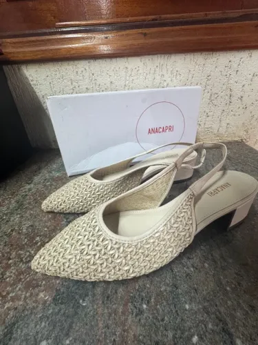 Sapatilha Anacapri Slingback bege 38 NUNCA USADA