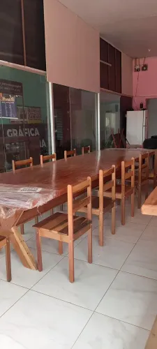 Mesa com 12 cadeiras - Ipê/Angelim/Jatobá