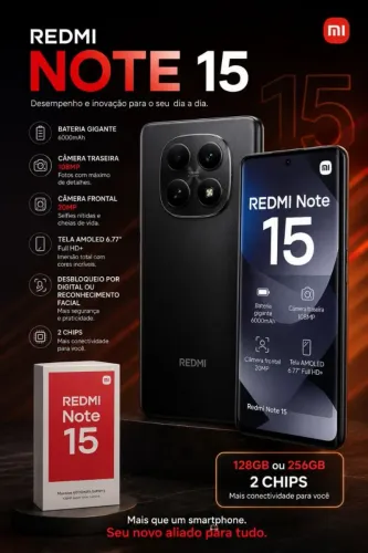 Celular Xiaomi Redmi Note 15 128Gb 256Gb Novo Lacrado Pronta Entrega