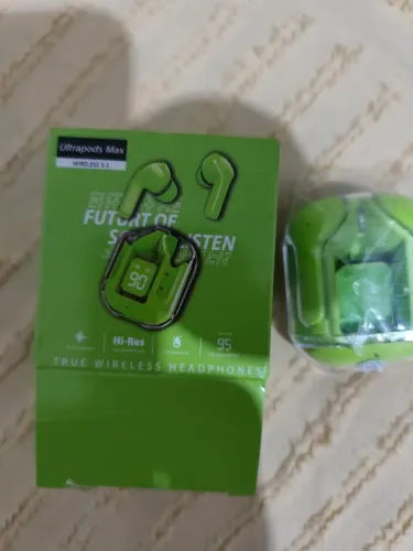 Fone de ouvido com Bluetooth sem fio cor verde caixinha digital novo