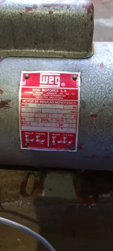 Motor 1/2cv rpm 1720 funcionando como tá na foto 