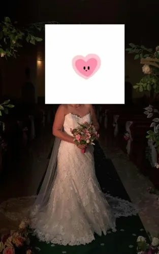 Vestido de noiva com véu tamanho 38