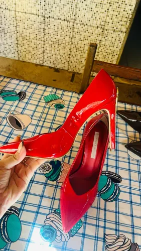 Scarpin Jorge Bischoff Original Vermelho em Verniz - Novo, Nunca Usado