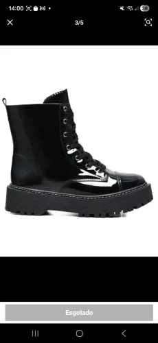 Coturno Feminino Falcucci Bota Plataforma Tratorado Cano Curto