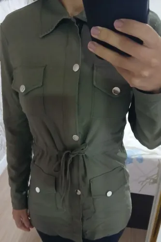 Jaqueta parka verde militar P