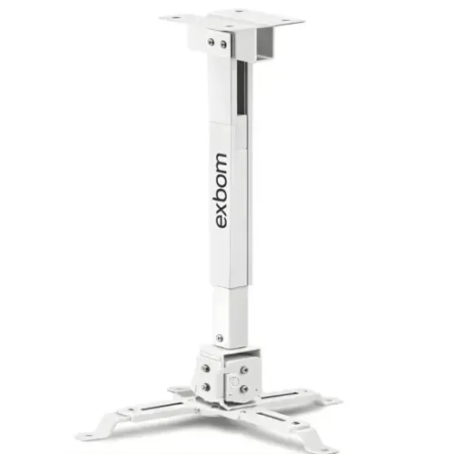 Suporte Projetor De Teto Datashow Universal Regulável Branco