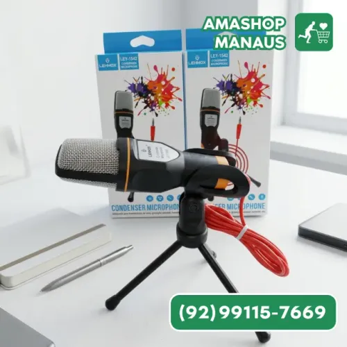 Microfone Condensador - Qualidade de Som Superior