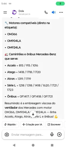 Embreagem viscosa Mercedes 
