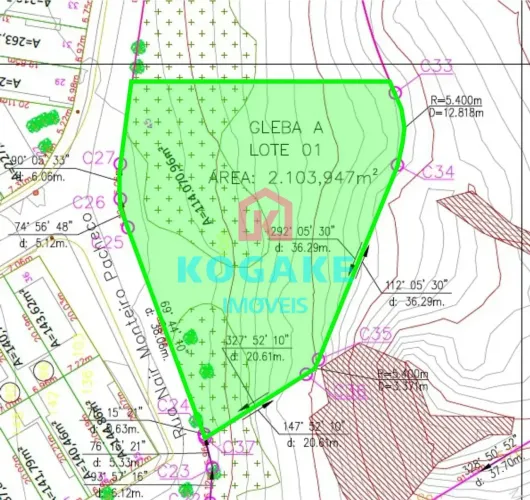 Área à venda, 2103 m² por R$ 3.787.104,60 - São Geraldo - Aparecida/SP