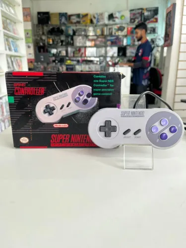 CONTROLE SUPER NINTENDO ORIGINAL NA CAIXA SEMINOVO - SNES