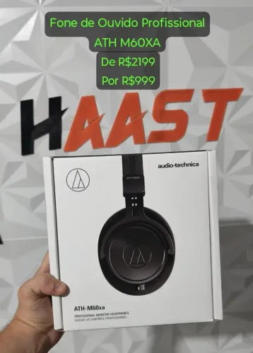 HeadPhone Profissional ATH M60XA Novo