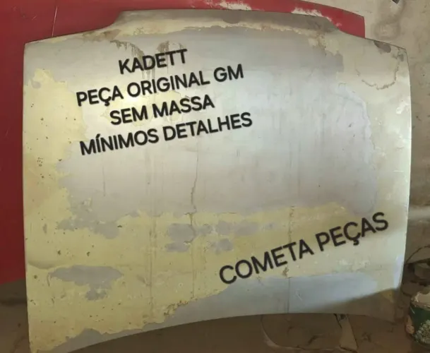 CP-15 Capô Kadett original GM (SEM MASSA)<br>ÇA ORIGINAL GM<br>SEM <br>SEM MASSA - MÍNIMOS DETALHES