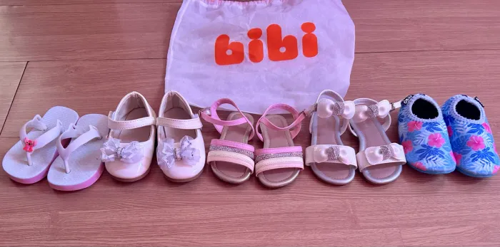 Kit Sapatinhos sandália sapatilha infantil menina NOVOS TAM 21/22 5pares