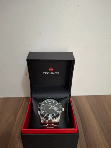 Relógio Technos Aço Prata Racer Original