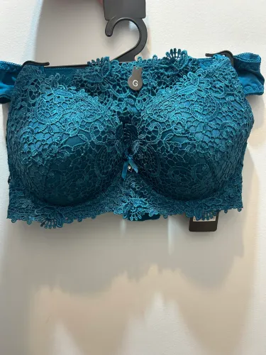Conjunto Lingerie Fio dental Azul Petróleo
