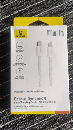 Cabo Baseus 100w tipo-C/tipo-C