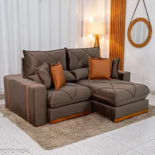 Sofá Retrátil e Reclinável Gran Bello 2.00m Molas Ensacadas Novo! Pronta Entrega!