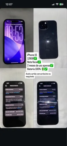 IPHONE 15 128gb blindado 