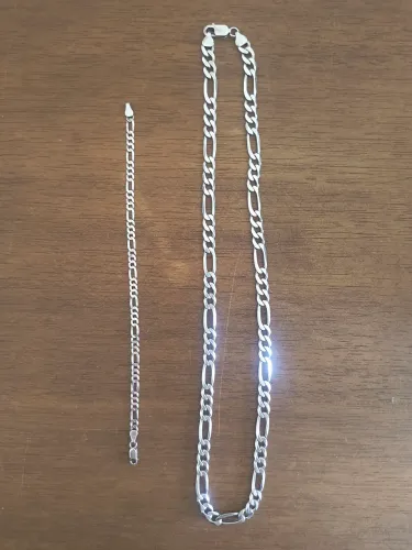 Cordão + pulseira de prata 925