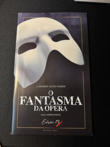 Playbill O Fantasma da Ópera 2018/2019