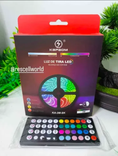 Fita de Led RGB 3 metros com controle.