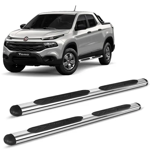 Estribo Lateral Bepo Oval Cromado Para Fiat Toro 2016...