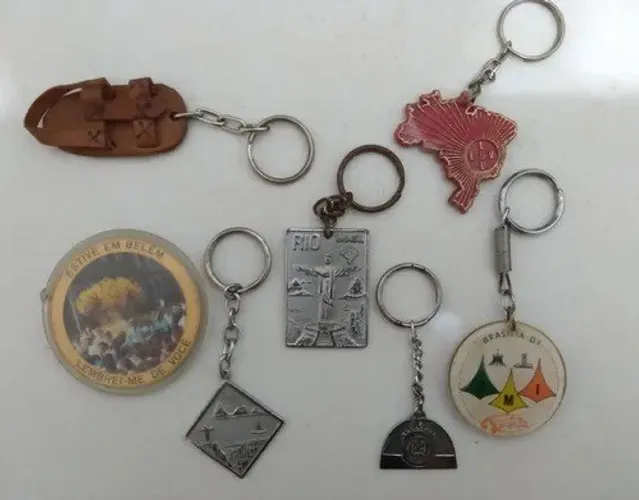 Lote Chaveiros Antigos Cristo Redentor, Rio, Belém, Brasilia
