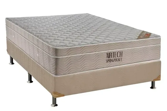 Cama Box Casal Colchão De Molas Ensacadas Ortobom 138cm Super Linda Nova