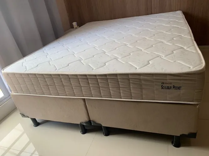 CONJUNTO BOX QUEEN SIZE COMPLETO R$ 1.299,00
