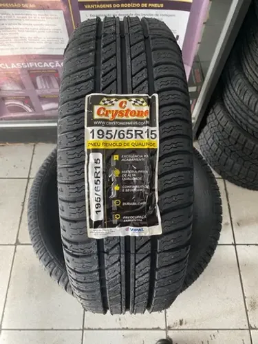 PNEU REMOLD CRYSTONE 195/65/R15 (montagem grátis)